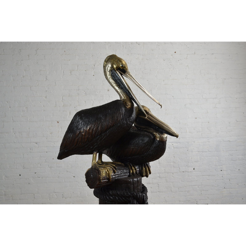 Two Pelicans on Pylon Statue Fountain-Custom Bronze Statues & Fountains for Sale-Randolph Rose Collection