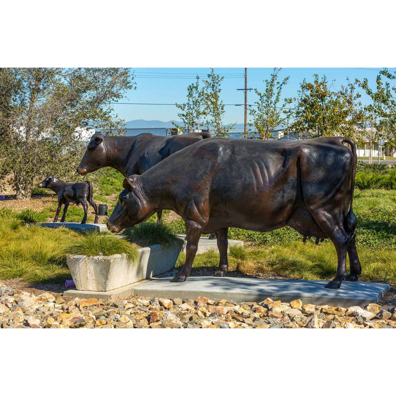 Custom Bronze Holstein Cow Statues Set-Custom Bronze Statues & Fountains for Sale-Randolph Rose Collection