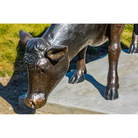 Custom Bronze Holstein Cow Eating-Custom Bronze Statues & Fountains for Sale-Randolph Rose Collection