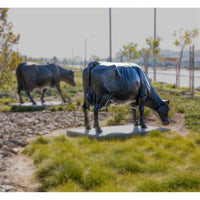 Custom Bronze Holstein Cow Eating-Custom Bronze Statues & Fountains for Sale-Randolph Rose Collection