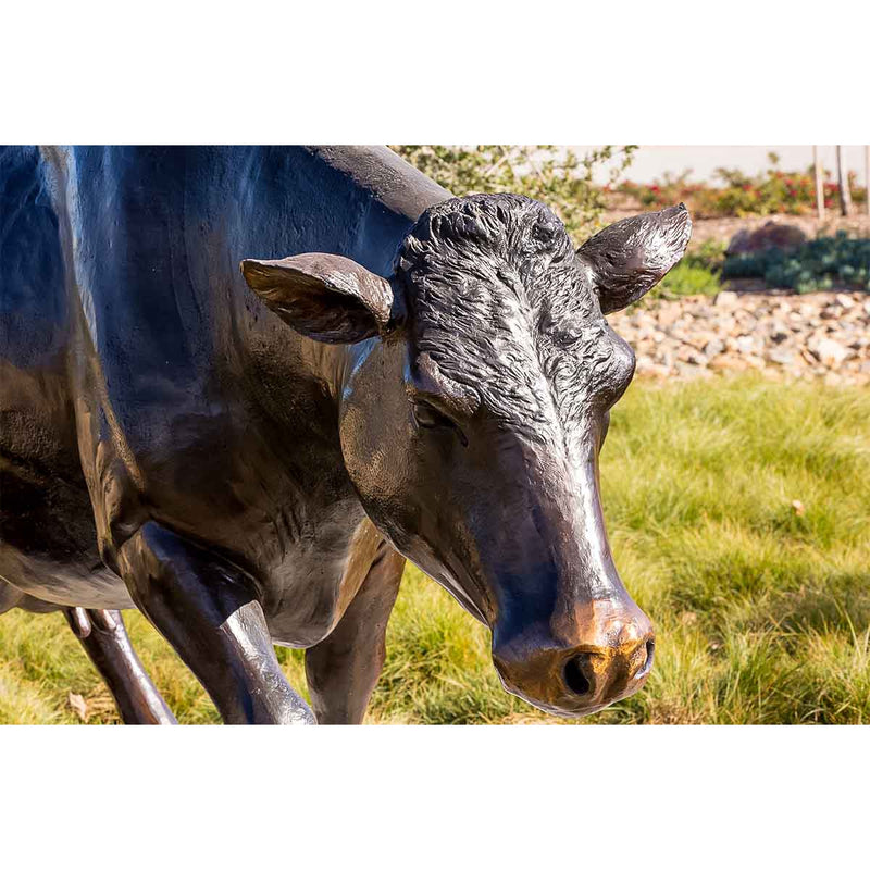 Custom Bronze Holstein Cow Walking-Custom Bronze Statues & Fountains for Sale-Randolph Rose Collection