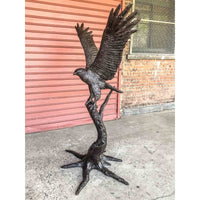 Custom Red Hawk on Tree-Custom Bronze Statues & Fountains for Sale-Randolph Rose Collection