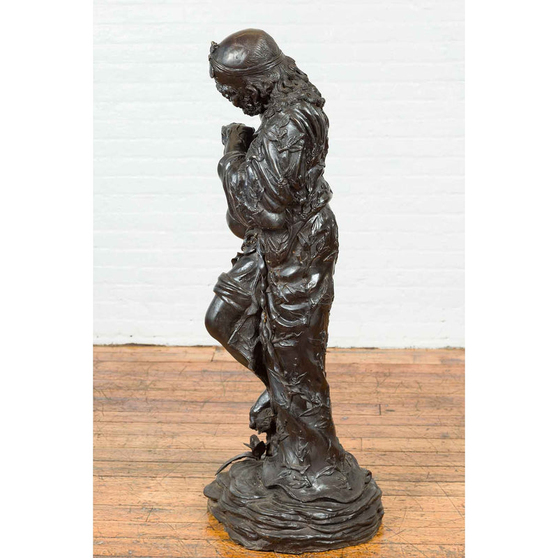 Mythical Warrior Holding a Flask-Custom Bronze Statues & Fountains for Sale-Randolph Rose Collection