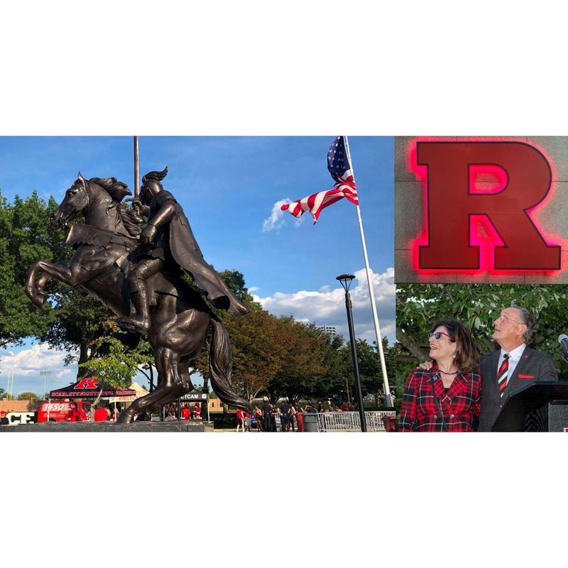 Victory - Custom Rutgers University Horse & Knight Statue-Custom Bronze Statues & Fountains for Sale-Randolph Rose Collection