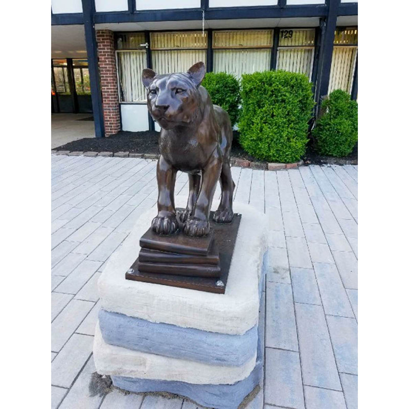 Custom Cougar Statue on Books-Custom Bronze Statues & Fountains for Sale-Randolph Rose Collection