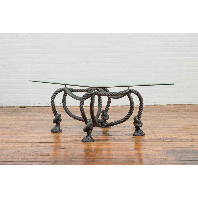 Nautical Rope Table Base - Short-Custom Bronze Statues & Fountains for Sale-Randolph Rose Collection