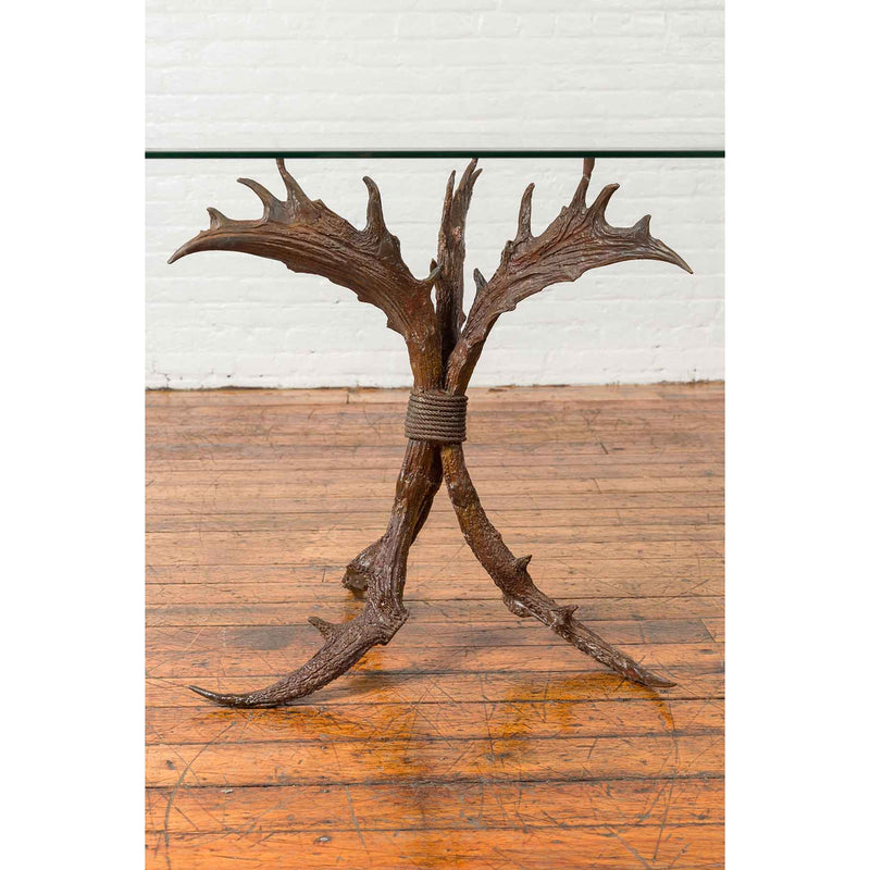 Triple Antler Table Base-Custom Bronze Statues & Fountains for Sale-Randolph Rose Collection
