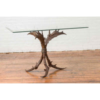 Triple Antler Table Base-Custom Bronze Statues & Fountains for Sale-Randolph Rose Collection