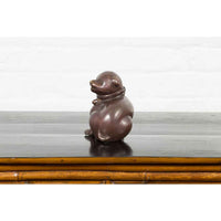 Petite Taisho Style Bronze Puppy Dog Sculpture in the Manner of the Hirado Puppy-Custom Bronze Statues & Fountains for Sale-Randolph Rose Collection