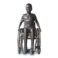 Evan In His Custom Wheelchair-Custom Bronze Statues & Fountains for Sale-Randolph Rose Collection