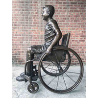 Evan In His Custom Wheelchair-Custom Bronze Statues & Fountains for Sale-Randolph Rose Collection