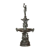 Vintage Greco-Roman Style Cast Bronze Fountain with Nymph, Tritons and Putti-Custom Bronze Statues & Fountains for Sale-Randolph Rose Collection