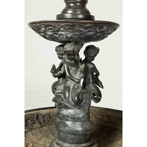Vintage Greco-Roman Tiered Fountain