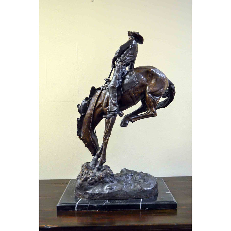 Outlaw Cast Bronze Sculpture on Marble Base, after Frederic Remington-Custom Bronze Statues & Fountains for Sale-Randolph Rose Collection