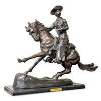 Frederic Remington's Cowboy on Marble base-Custom Bronze Statues & Fountains for Sale-Randolph Rose Collection