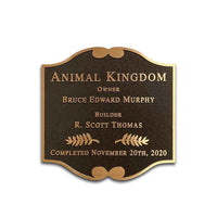 Animal Kingdom Dedication Plaque