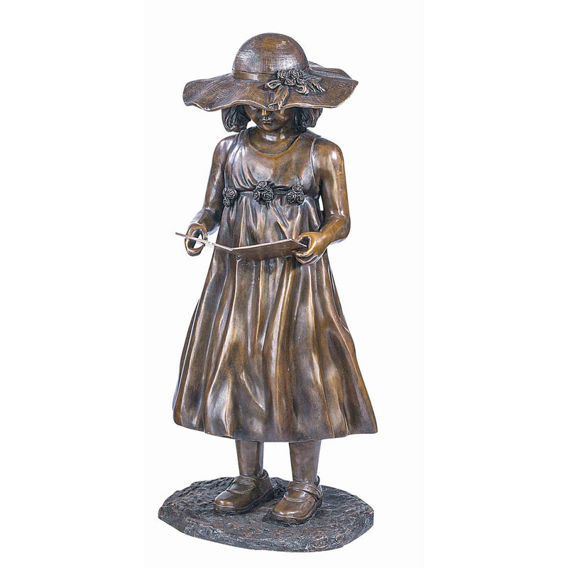 Charlotte - Southern Girl Reading Book-Custom Bronze Statues & Fountains for Sale-Randolph Rose Collection