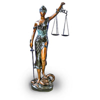 Bronze Lady Justice Tabletop Statue - Randolph Rose Collection