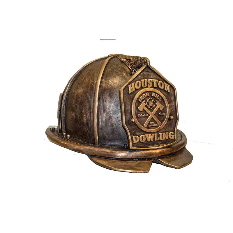 Custom Fireman Helmet with Shield-Custom Bronze Statues & Fountains for Sale-Randolph Rose Collection