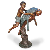 Swimming with My Manatee-Custom Bronze Statues & Fountains for Sale-Randolph Rose Collection