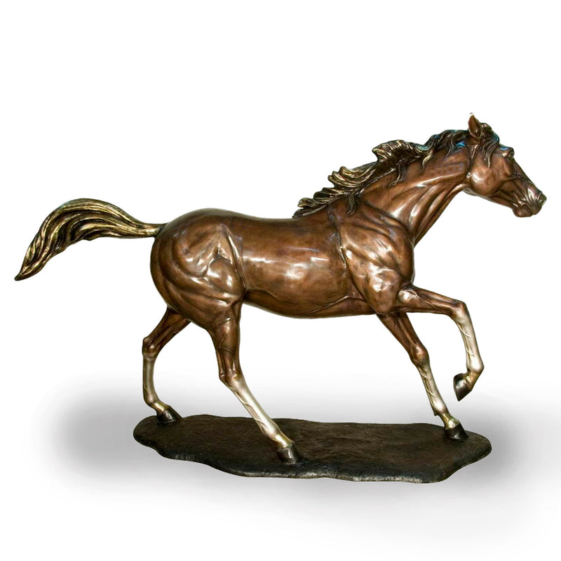Running Horse with Right Leg Raised-Custom Bronze Statues & Fountains for Sale-Randolph Rose Collection