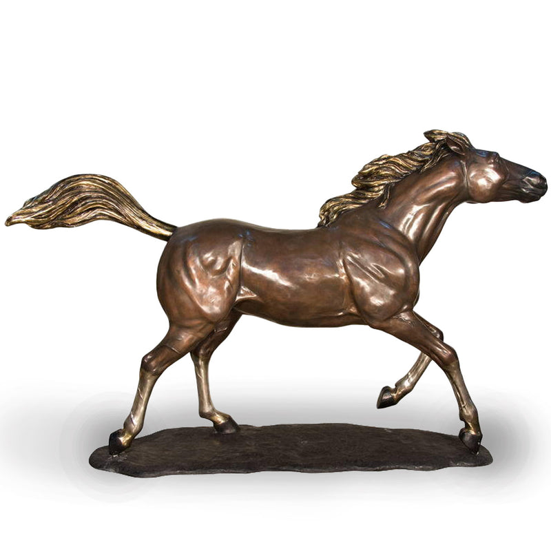 Running Horse with Left Leg Raised-Custom Bronze Statues & Fountains for Sale-Randolph Rose Collection