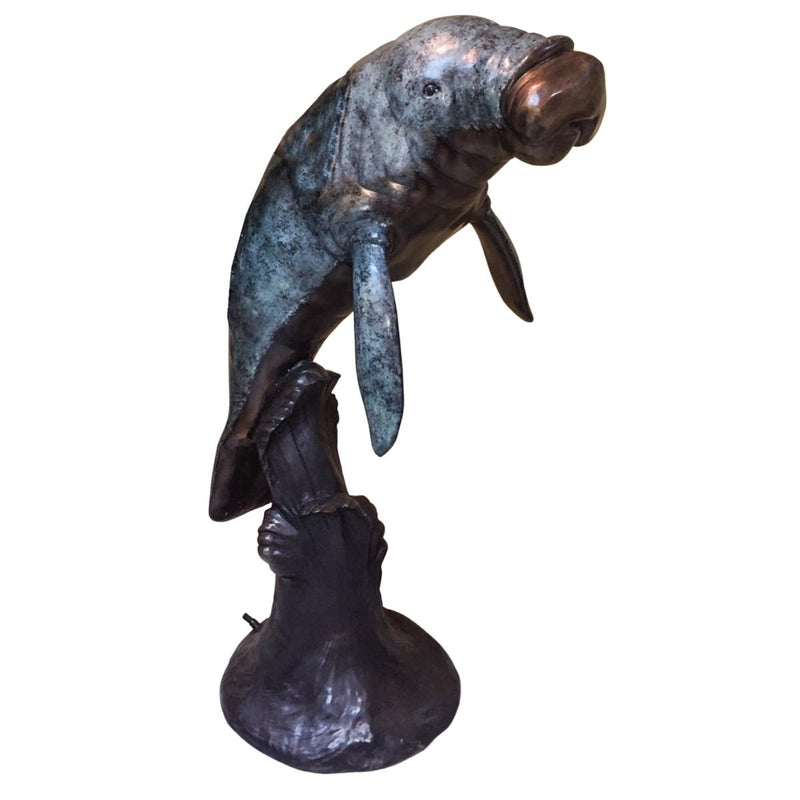 Swimming Manatee-Custom Bronze Statues & Fountains for Sale-Randolph Rose Collection