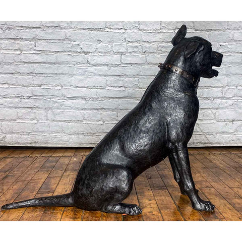 Custom Bronze Statue of a Pitbull - Labrador Retriever (Lab) Mix Breed