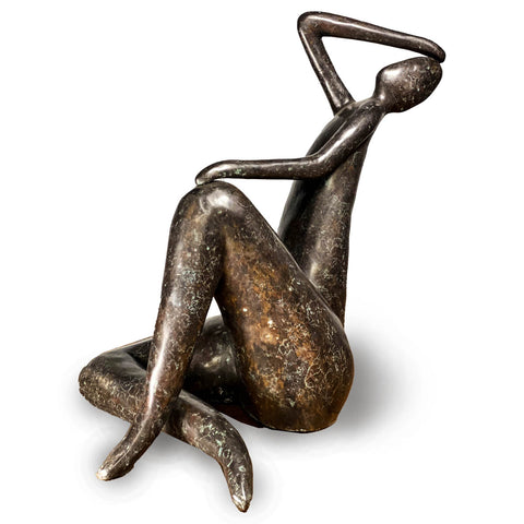 Modern Abstract Lady Bronze Sculpture