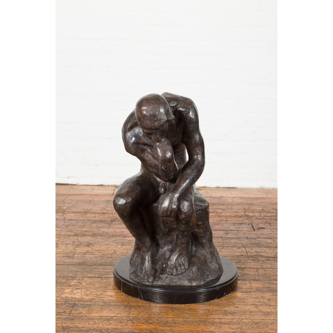 The Thinker Tabletop Sculpture, Inspired by Auguste Rodin