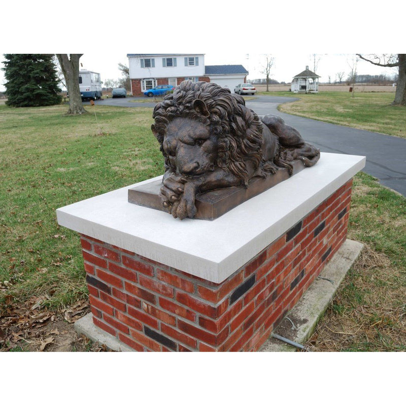 Bronze Lion Statues | Bronze Lion Sculptures | Sleeping Lion | Resting Lion