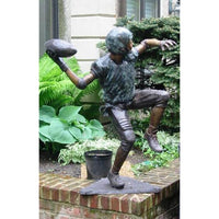 Bronze Sports Statue of Football Quarterback