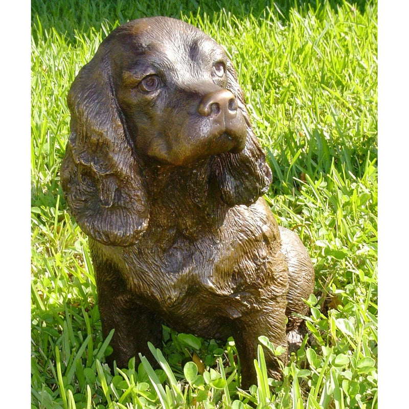 Bronze Dog Statue of a Cocker Spaniel
