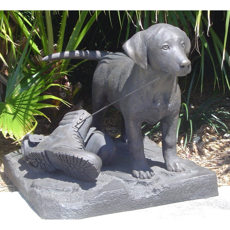 Bronze Dog Statue of Lab - Labrador Puppy