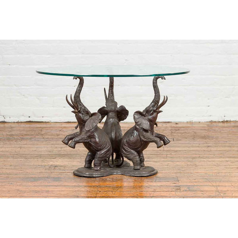 Dancing Elephants Table Base-Custom Bronze Statues & Fountains for Sale-Randolph Rose Collection