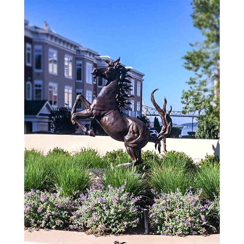 Rearing Horse Statue-Custom Bronze Statues & Fountains for Sale-Randolph Rose Collection