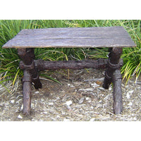 Bronze Tree Branch Garden Table or Bench for Outdoor Decor