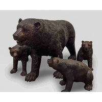 Big Family of Bronze Bear Statues