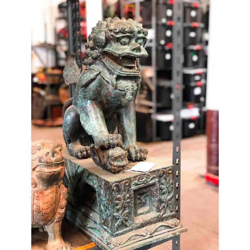 Guardian Lion Foo Dog Statue-Custom Bronze Statues & Fountains for Sale-Randolph Rose Collection