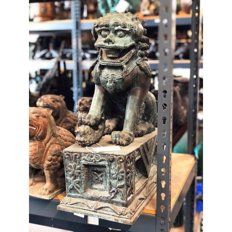 Guardian Lion Foo Dog Statue-Custom Bronze Statues & Fountains for Sale-Randolph Rose Collection