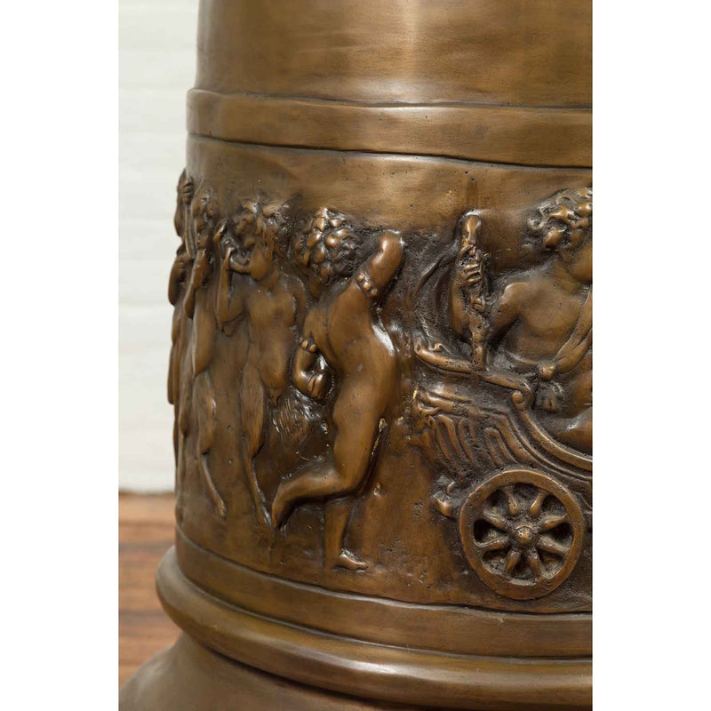 Greco-Roman Style Bacchanalia Pedestal Base-Custom Bronze Statues & Fountains for Sale-Randolph Rose Collection