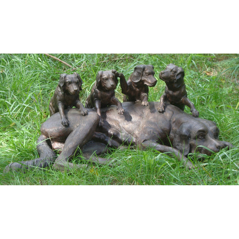 Mother with Family of Puppies