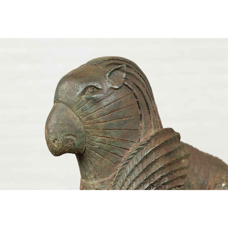 Bronze Mythical Griffin Style Animal Sculpture with Verde Patina-Custom Bronze Statues & Fountains for Sale-Randolph Rose Collection