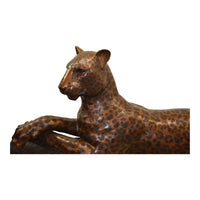 Bronze Leopard Statue in Tree
