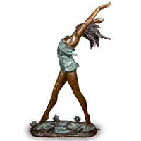 Young Lady Dancing on Flowers Statue
