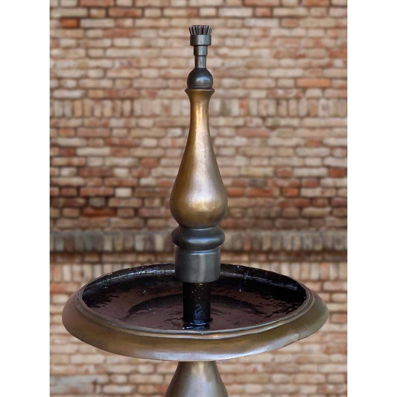 Simple Tiered Bronze Fountain-Custom Bronze Statues & Fountains for Sale-Randolph Rose Collection