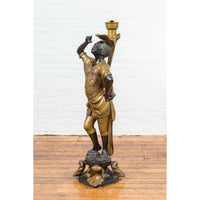 Large Vintage Bronze Candleholder