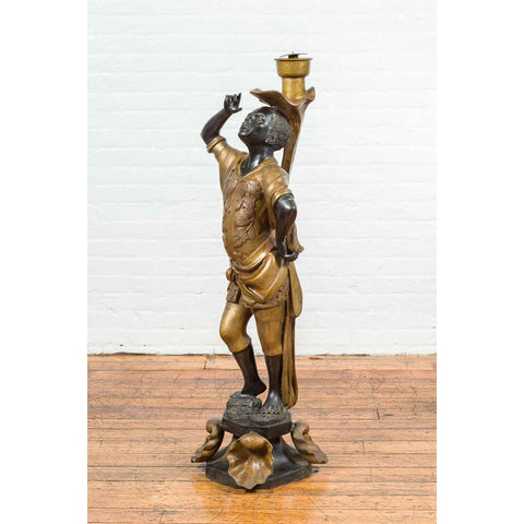 Large Vintage Bronze Candleholder