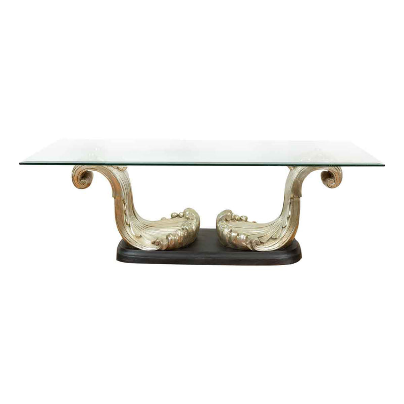 Contemporary Silver on Bronze Table Base | Randolph Rose Collection