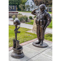 Soldier Saluting-Custom Bronze Statues & Fountains for Sale-Randolph Rose Collection
